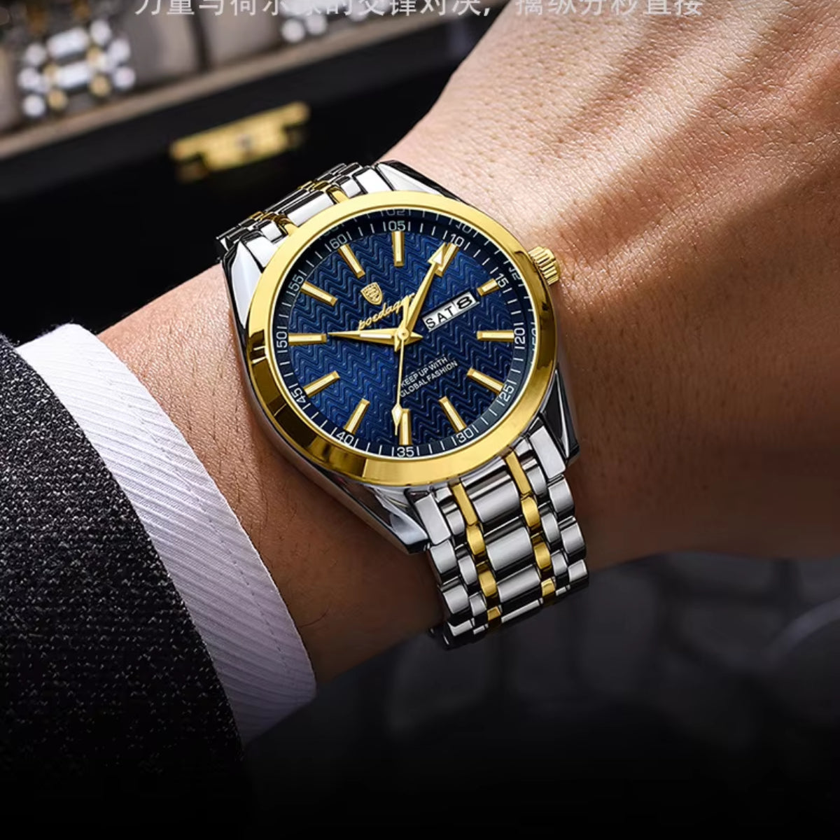 Luxury Fashion Business Wristwatches Stainless Steel Strap