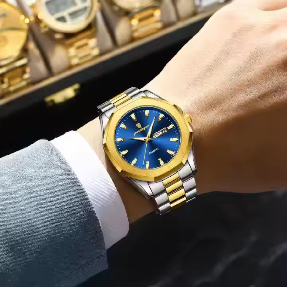 Luminous Original Stainless Steel Sport Waterproof Quartz Watches