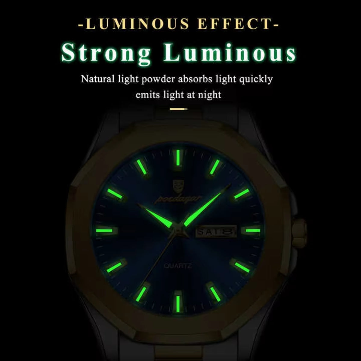 Luminous Original Stainless Steel Sport Waterproof Quartz Watches