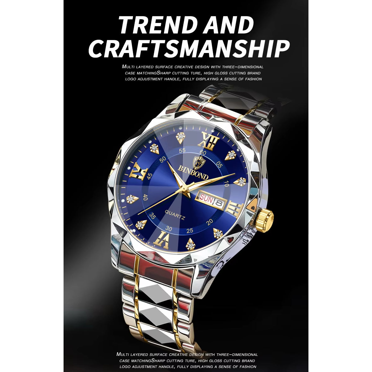 Fashion Stainless Steel Quartz High Quality Luxury Watches