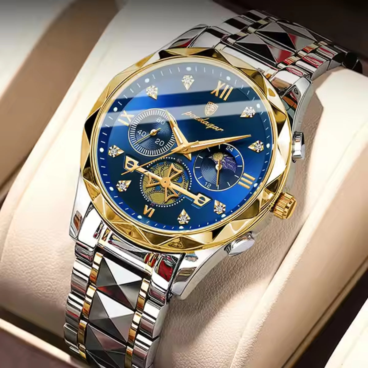 Original Chronograph Waterproof Luminous Quartz Stainless Steel Watches