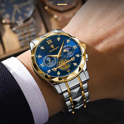 Original Chronograph Waterproof Luminous Quartz Stainless Steel Watches
