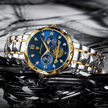 Original Chronograph Waterproof Luminous Quartz Stainless Steel Watches